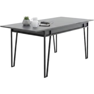 Dmora Tavolo Allungabile Nestor, Allungabile, 8 Posti, 80x170x76h cm Nero Antracite
