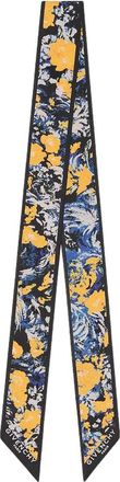 Givenchy (WMNS) Givenchy SS26 Bandeau in Silk with Floral Print Navy Yellow BG00NZG002-476