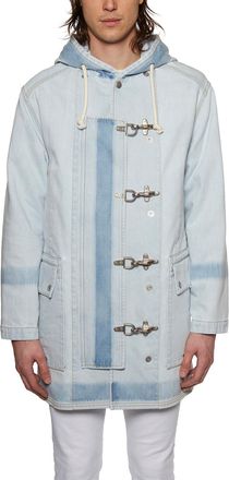 Maison Margiela Mens Doubled Jeans Bomber Jacket - Light Blue Cotton - Size EU 46 (Mens)