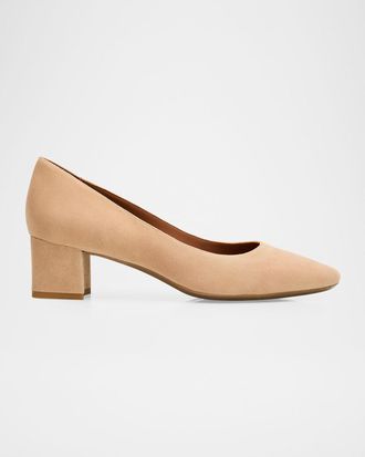 Aquatalia 45mm Pasha Suede Pumps