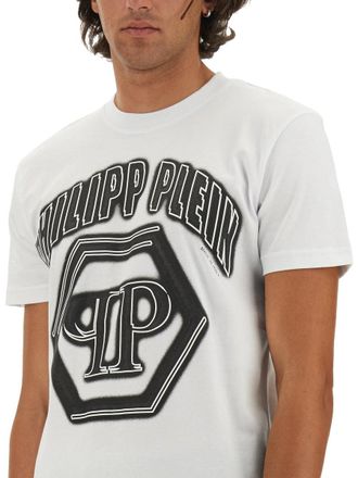 Philipp Plein Logo Print T-Shirt - White