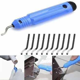 OEM Herramienta Para Desbarbar Metales, Cuchillas Giratorias De 360&deg;, Con 10 Cuchillas Manuales Para Desbarbar Metales Y Perforar Agujeros En Acero, Alumi