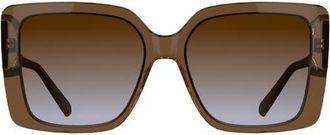 Kendra Scott Amber Filigree 56mm Gradient Rectangular Sunglasses in Caramel at Nordstrom