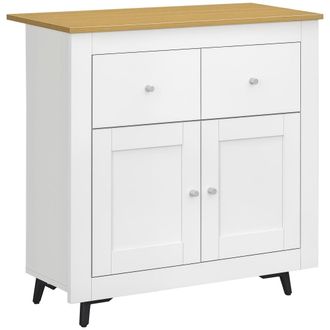 HOMCOM Aparador 78x35x80 cm blanco