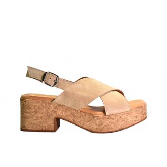 Cordani Womens Malin Platform Sandal In Camel Suede