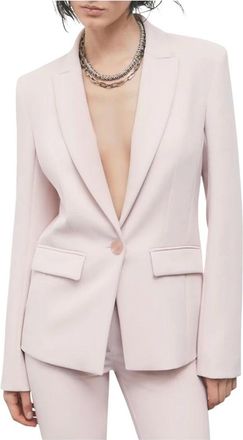 Patrizia Pepe Blazer de Crep&eacute; El&aacute;stico Ajustado - Jackets - Mujer - Rosa - XS