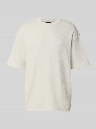 Pegador Oversized T-Shirt mit Strukturmuster in Hellgrau, Gr&ouml;&szlig;e XXL