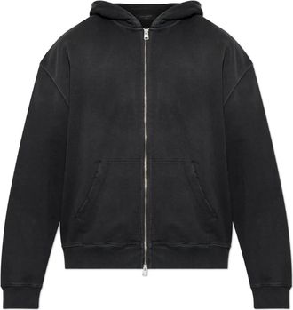 AllSaints Terra Zip Through Hoodie - Heren - Vesten met rits - Grijs - S - Katoen - Hoodies & sweatvesten