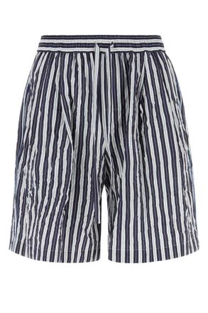 Dolce & Gabbana Navy Blue Stripes Shorts