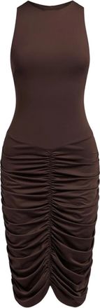 12 Storeez ruched dress - Brown