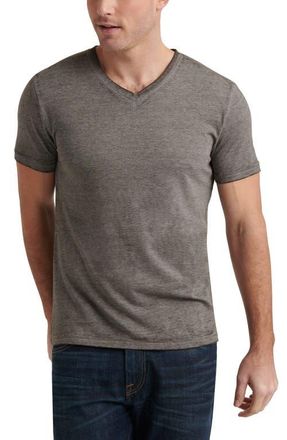 Lucky Brand Venice Burnout V-Neck T-Shirt in Grey at Nordstrom, Size Xx-Large