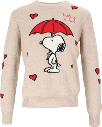 MC2 Saint Barth New Queen Sweater - Dames - Ronde hals truien - Beige - M - Truien & Vesten