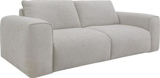 Vente-Unique Divano Letto 3 Posti Express In Tessuto Testurizzato Beige Letto 140 Cm Materasso 13 Cm - Poglo