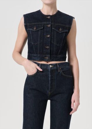 A Gold E Leo Vest In Polished