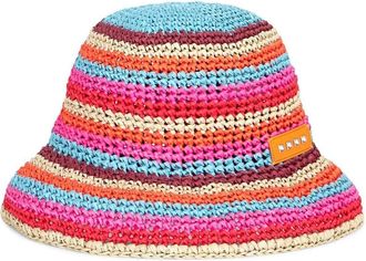 Etro crochet striped bucket hat - women - Viscose - 58 - Multicolour