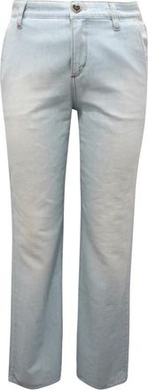 Twinset Wijde pijp broek gemaakt in Itali&euml; - Dames - Regular Fit Jeans - Blauw - W26 - Jeans