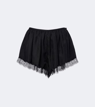Ulla Johnson Georgina lace-trimmed silk shorts