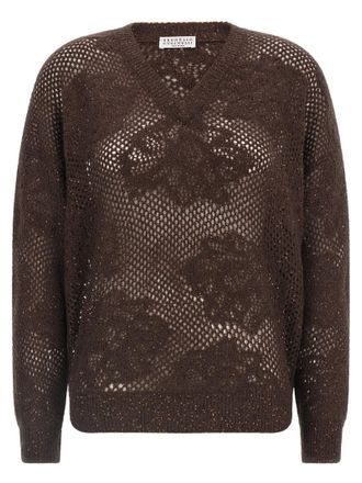 Brunello Cucinelli Brown Nylon Womens Cardigan