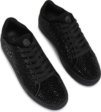 Kurt Geiger Lennon Crystal Low Top Sneaker in Black at Nordstrom, Size 10.5