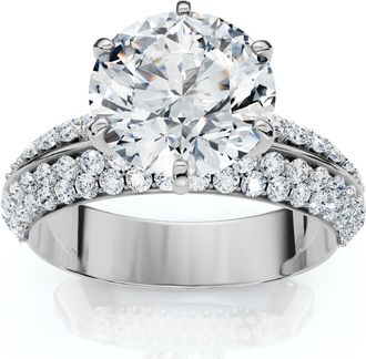 Pompeii3 Certified 2 1/2Ct Kayle Diamond Engagement Ring 14k Gold or Platinum Lab Grown