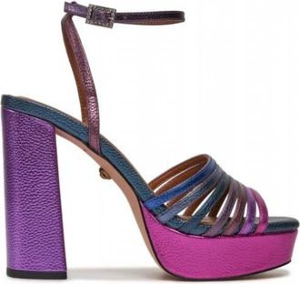 Kurt Geiger Pierra Platform Sandal - Dames - Sandalen met hakken - Veelkleurig - 41 EU - Leer - Schoenen