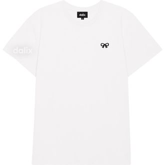 Dalix Womens Bow Lightweight Everyday Tee in White at Nordstrom, Size Xx-Large