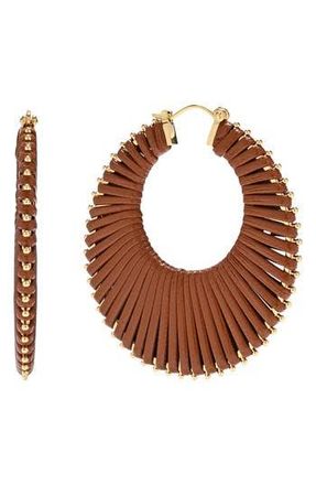 Eye Candy Los Angeles Raquel Wrapped Hoop Earrings in Gold at Nordstrom Rack