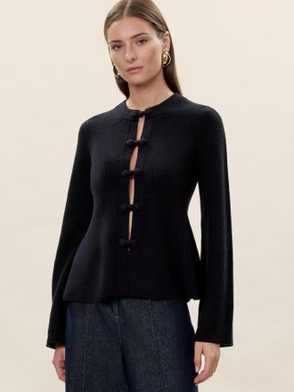 Rebecca Taylor Rhea Knit Peplum Cardi