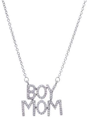 Adornia Boy Mom Pendant Necklace in Silver at Nordstrom Rack