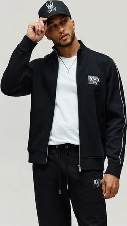 Psycho Bunny Mens Jarvis Hologram Track Bomber 001 BLACK / XXL