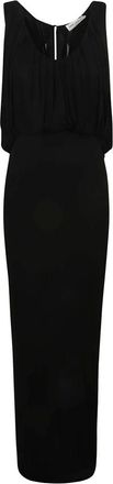 Saint Laurent Vestido de Jersey Drapeado - Dresses - Mujer - Negro - S