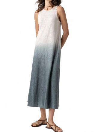Lilla P Ombre Jewel Neck Tank Dress In Vine