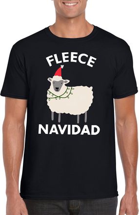 Generic Fleece Navidad Christmas T-Shirt, Funny Ugly Christmas Adult Kids Men Women Gift Tee Top (Black, 7 Years)
