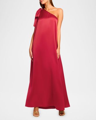 Ramy Brook Benita Sleeveless One-Shoulder Gown