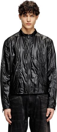 Diesel Biker jacket in shiny ripstop - Jackets - Man - Black
