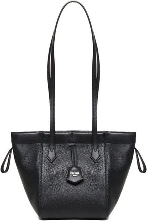 Fendi Origami Mini Schoudertas - Dames - Schoudertassen - Zwart - ONE Size - Leer - Tassen