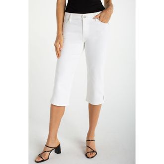 Liverpool L.A. Side Slit Capri Jeans in Bright White at Nordstrom, Size 12
