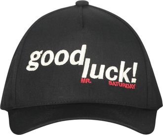 Mr. Saturday Good Luck Baseball Cap - Heren - Petten - Zwart - ONE Size - Katoen - Accessoires