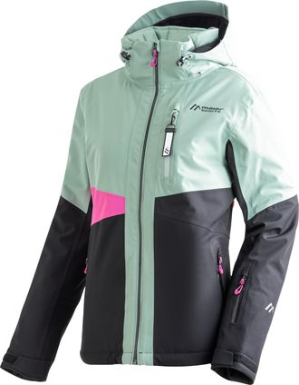 Maier Sports Vidra Damen Winterjacke, wind/wasserdicht, 3 RV-Taschen und Kapuze