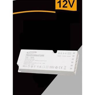 Trade Shop Trade Shop Traesio - Trade Shop - Alimentatore Trasformatore Slim Da 230v A 12v 36 W Strip Led Sensori Luci Qs-36w