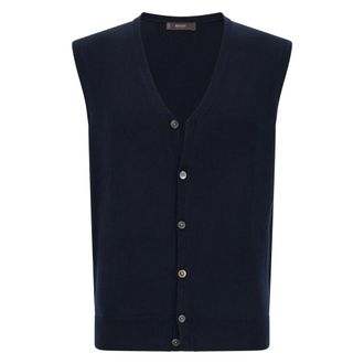 Boggi Milano Heren, Truien, Blauw, Maat: S Wol