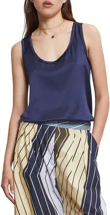 ottod'Ame Viscose And Silk Top in Blue at Nordstrom, Size X-Small