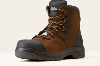 Ariat Mens Carbon-Toe Turbo Outlas H2O Csa Work Boot In Rich Brown