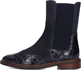 Pertini Blauwe Su&egrave;de Chelsea Laarzen 33063 - Dames - Chelseaboots - Blauw - 38 EU - Su&egrave;de - Schoenen