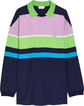 Versace Striped Cotton Mini Sweatshirt Dress - Multicoloured - 48 (UK16 / XL)