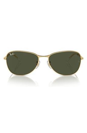 Ray-Ban 59mm Tinted Polarized Pilot Sunglasses in Gold Flash at Nordstrom Rack