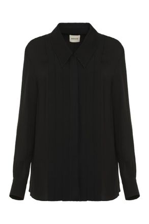 Khaite Black Relaxed Solid Shirt