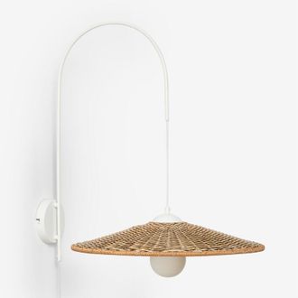Sklum Sklum - Lampada da parete per esterni Sopant in ferro e rattan sintetico