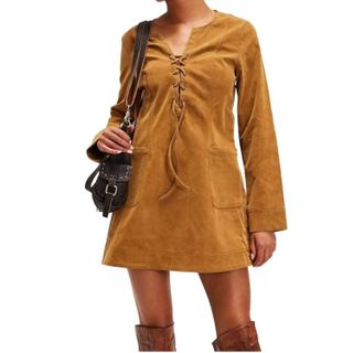 Free People Bradely Faux Suede Dress