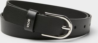 BOSS Womens Silver D-buckle leather belt
